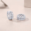 3.0mm Earrings Moissanite S925 Silver Studs New Hoop Temu Amazon Cross-border Hot-selling Jewelry Wholesale