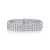 4.0mm Bracelet 3-row Moissanite New S925 Silver Bracelet Cross-border Amazon Hot Selling Jewelry In Stock Wholesale