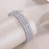 4.0mm Bracelet 3-row Moissanite New S925 Silver Bracelet Cross-border Amazon Hot Selling Jewelry In Stock Wholesale