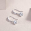 Minimalist niche design S925 silver ear hooks new Amazon hot-selling earrings temperament Moissanite earrings in stock