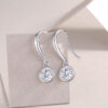 Minimalist niche design S925 silver ear hooks new Amazon hot-selling earrings temperament Moissanite earrings in stock