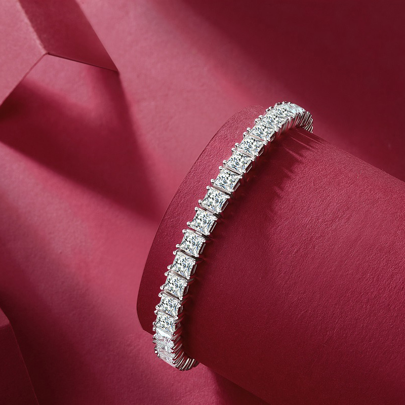 S925 Silver Moissanite Bracelet Fashion Hot Sale Rising Star Bracelet In Stock Source Jewelry Wholesale