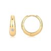 Trendy Fashion Gold Earrings with High-end Feel 925 Silver Personality Retro Moissanite Earrings for Women Simple Korean Style Hoop Earrings