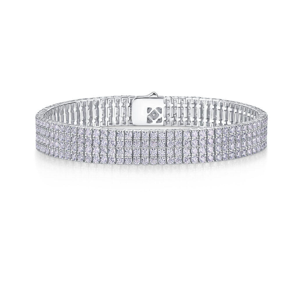 2.0mm bracelet 4-row moissanite new S925 silver bracelet cross-border Amazon hot-selling jewelry in stock wholesale