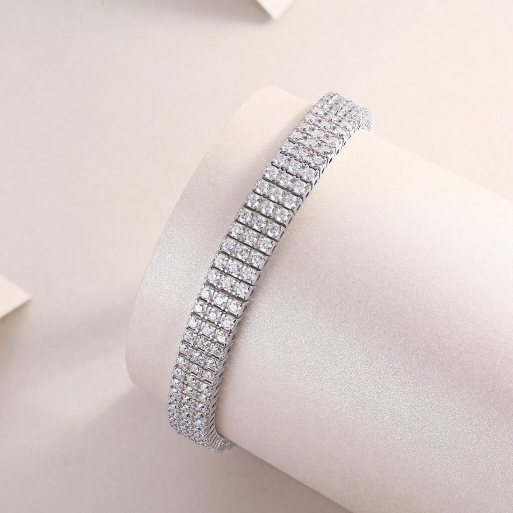 S925 silver bracelet Moissanite new bracelet cross-border hot sale Etsy jewelry source spot bracelet wholesale