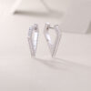 925 silver coronation earrings Moissanite new hoop temu Amazon hot-selling earrings in stock wholesale