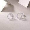 S925 Silver Exploration Stud Earrings Moissanite New Circle Earrings Live Cross-border Hot-selling Jewelry Wholesale