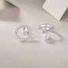 S925 Silver Exploration Stud Earrings Moissanite New Circle Earrings Live Cross-border Hot-selling Jewelry Wholesale