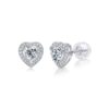 S925 silver entangled stud earrings Moissanite heart-shaped new earrings elegant live broadcast hot sale large stock wholesale