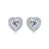 S925 silver entangled stud earrings Moissanite heart-shaped new earrings elegant live broadcast hot sale large stock wholesale