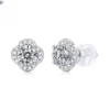 S925 Silver Earrings Moissanite New Annual Earrings Fashion Trend Flower Earrings Source Stock Wholesale