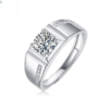 S925 Silver Ring Moissanite Alia Men's Ring Couple New Style Ring Live Hot Sale Wedding Ring Wholesale