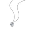 S925 Silver Necklace Inlaid with Moissanite Pendant Simple Six-Prong Pendant Clavicle Chain Source Bulk Wholesale