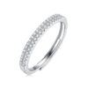 S925 Silver Ring Moissanite Chasing Light Women's Ring Stacking Ring Factory Direct