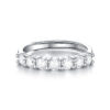 S925 silver ring 3.0mm Moissanite women's row ring stackable perfect ring live hot sale in-stock factory wholesale