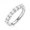 S925 silver ring 3.0mm Moissanite women's row ring stackable perfect ring live hot sale in-stock factory wholesale