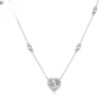 s925 Silver Pendant New Fashion Heart-shaped Moissanite Knowing Necklace Hot Sale In-stock Sweater Chain Factory Direct