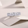 S925 Silver Ring Moissanite Fully Paved Etsy Ring Cross-border Temu Hot Sale New Source Wholesale