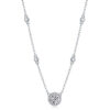 S925 Silver Necklace Moissanite Pendant Fashion Clavicle Chain Cross-border Hot-selling Accessories Gift Source Wholesale