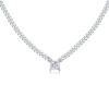 S925 Silver Necklace Moissanite Dazzling Pendant Fashion Clavicle Chain Accessories Gift Source Wholesale in Stock