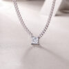 S925 Silver Necklace Moissanite Dazzling Pendant Fashion Clavicle Chain Accessories Gift Source Wholesale in Stock