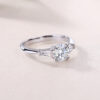 S925 Silver Ring Moissanite Closed Ring Cross-border Hot Sale New Source Spot Wholesale