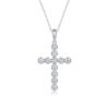 S925 silver necklace entrusted pendant with chain live broadcast cross-border hot-selling silver jewelry in stock cross necklace for dropshipping