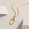 Minimalist Style U-shaped New French Layered Collarbone Chain Light Luxury High-end Feel ins Gold 925 Silver Moissanite Necklace