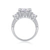 S925 silver 5-carat Moissanite ring cluster inlay ring cross-border temu hot-selling TikTok live broadcast ring wholesale