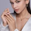 Moissanite Ring for Women, Niche High-end Ins Style Gold Ring, Wholesale Full Silver Jewelry