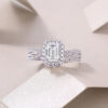 S925 Silver Daydream Ring Moissanite Luxurious Inlaid Ring Cross-border Temu Hot Sale New Amazon Wholesale