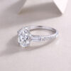 S925 Silver Moonlight Ring Moissanite Luxury Inlaid Closed Ring Cross-border Temu Hot Sale New Source Factory Wholesale