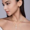 S925 Silver Layered Necklace Moissanite Chain Cross-border Ins Style Clavicle Chain European and American Hot Sale Etsy Pendant Wholesale