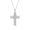 High-end S925 Silver Cross Necklace for Women, Personalized Fashion Party Versatile Hot-selling Moissanite Clavicle Chain