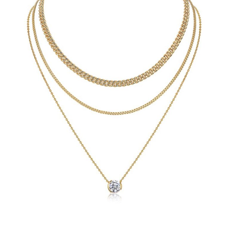 925 silver European and American layered clavicle chain with a light luxury and high-end feel, gold ins style, cross-border hot-selling Moissanite necklace