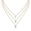 925 Silver Gold-tone Elegant Collarbone Chain Luxurious High-end Feel Cross-border Hot-selling Layered Ins Style Moissanite Necklace