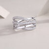 S925 silver ring Moissanite ring cross-border tikto live broadcast hot-selling new jewelry in stock wholesale 14034