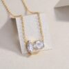 Fashionable Temperament 925 Silver New Necklace Moissanite Chain Cross-border ins Style Clavicle Chain European and American Pendant Wholesale