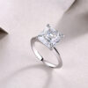 S925 Silver Dream Ring 10mm Moissanite New Women's Ring Cross-border TikTok Hot Selling Closed Ring Source