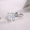 S925 Silver Dream Ring 10mm Moissanite New Women's Ring Cross-border TikTok Hot Selling Closed Ring Source