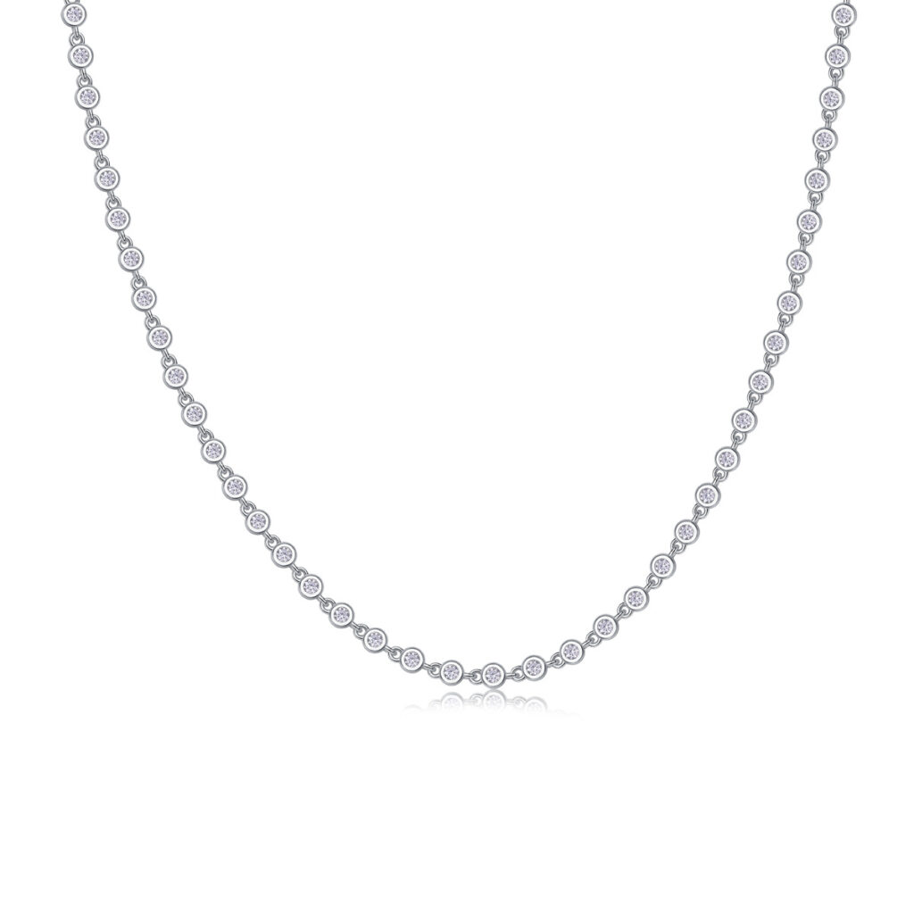 S925 Silver Moissanite Chain Necklace for Men and Women, Hot Selling New Clavicle Chain from Panyu Factory for Cross-border Trade