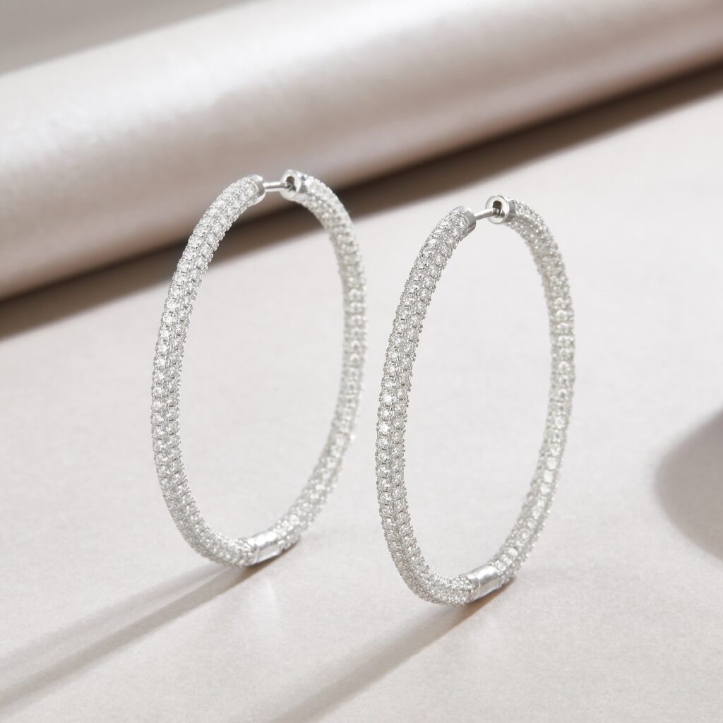 Cross-border S925 silver 13369 earrings Moissanite new hoop temu Amazon hot-selling earrings wholesale