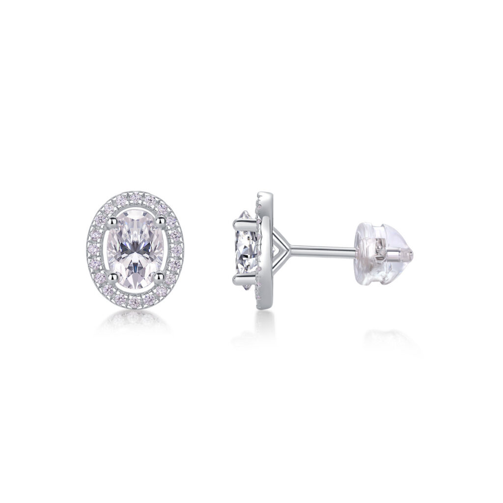 Cross-border S925 silver earrings Moissanite new hoop temu Amazon hot-selling earrings wholesale