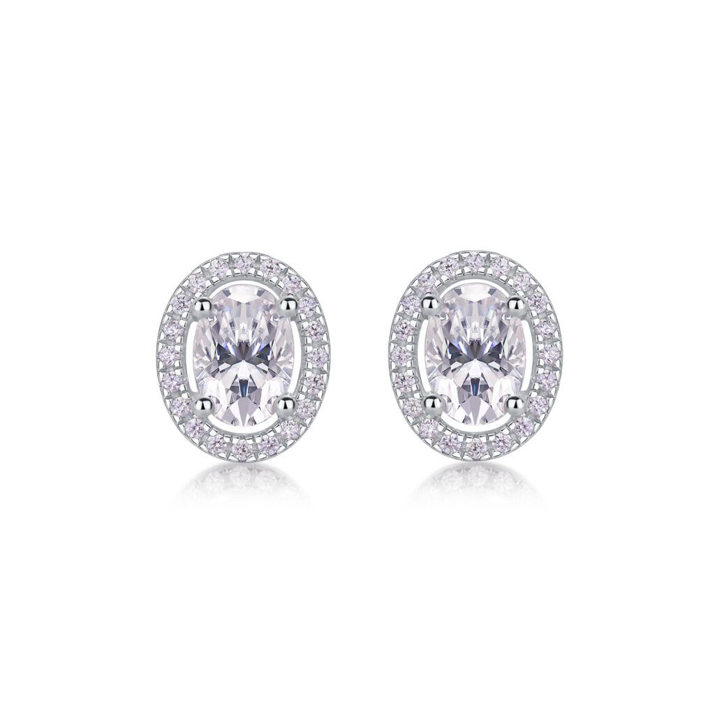 Cross-border S925 silver earrings Moissanite new hoop temu Amazon hot-selling earrings wholesale