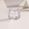 S925 Silver Slow Rhythm Earrings Moissanite New Hoop Earrings Live Cross-border Hot Selling Jewelry Wholesale