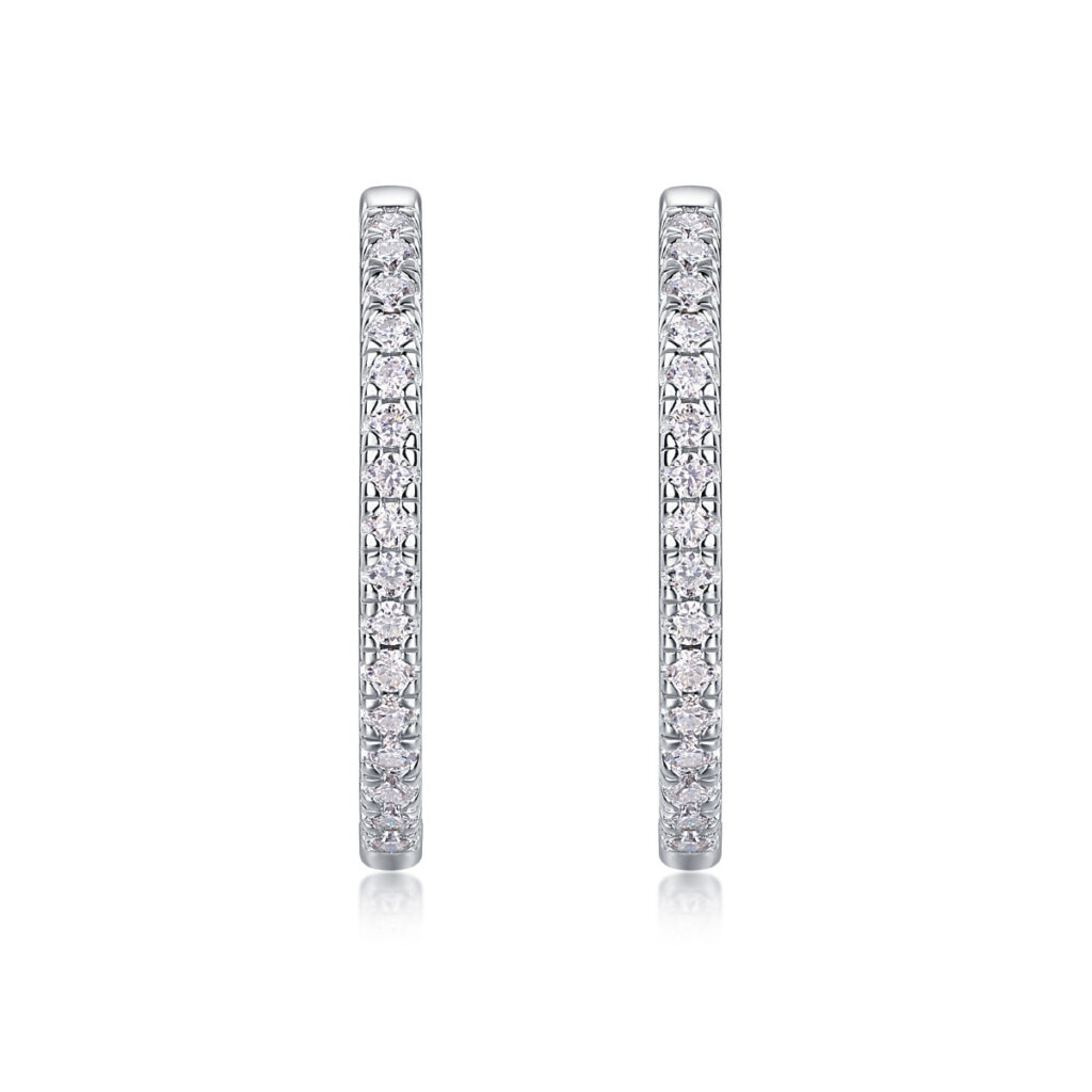 Cross-border S925 Silver Light of Joy Earrings Moissanite New Hoop Temu Amazon Hot Selling Earrings Wholesale