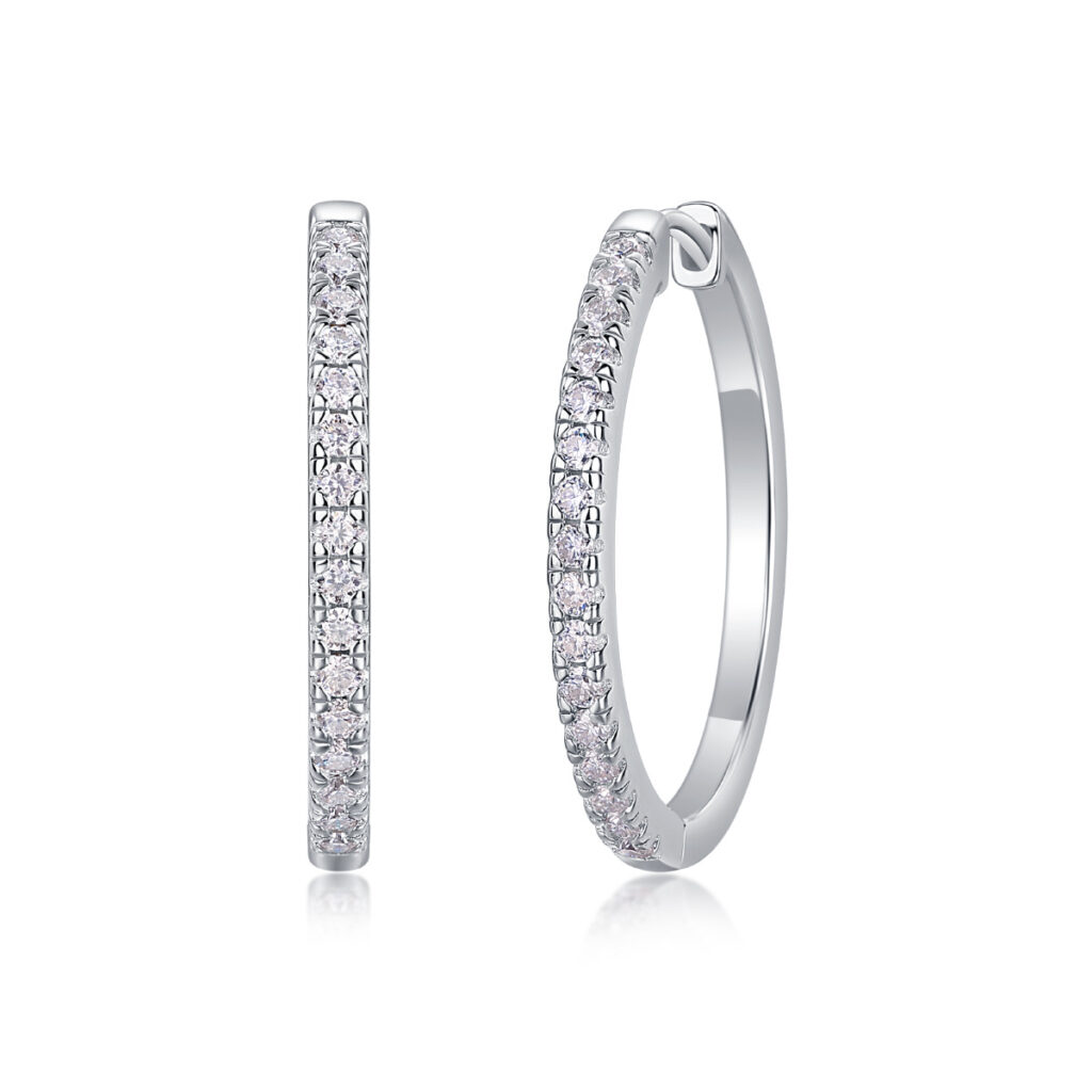 Cross-border S925 Silver Light of Joy Earrings Moissanite New Hoop Temu Amazon Hot Selling Earrings Wholesale