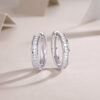 Cross-border S925 Silver Dawn Earrings Moissanite New Hoop Temu Amazon Hot Selling Earrings In-stock Wholesale