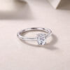 Moissanite ring oval simple closed cross-border Amazon hot-selling silver ring new stock wholesale