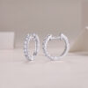 S925 Silver Earrings 2.0mm Moissanite New Model Hoop Live Cross-border Hot Selling Earrings Wholesale